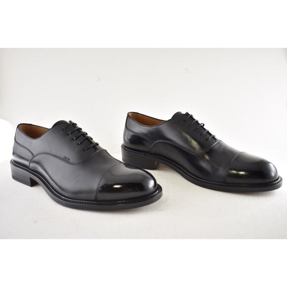 Dior Embassy Oxford Loafer Black Calfskin Leather Flat Lace Up Dress Shoes 44 11 - Picture 4 of 16